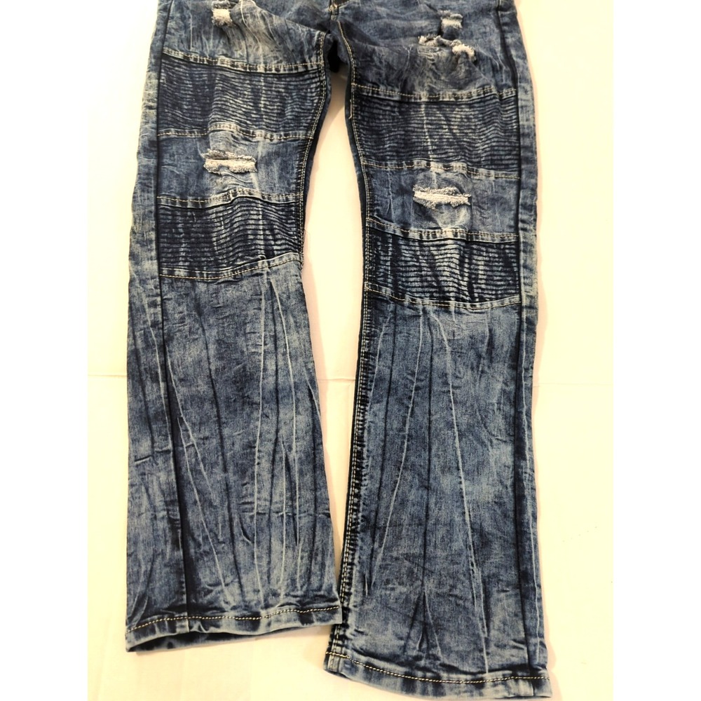 Benjamin Franklin Jeans Women 34 Embroidered Distressed Boho Grunge Down Town